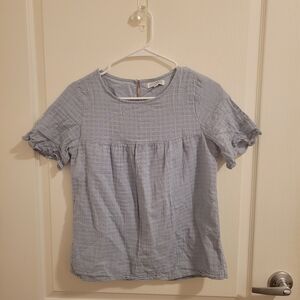 Light Blue Textured Blouse